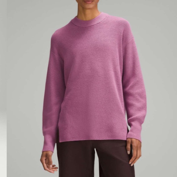 Lululemon Merino Wool-Blend Crewneck Sweater Velvet Dust Size 6 - Picture 1 of 8